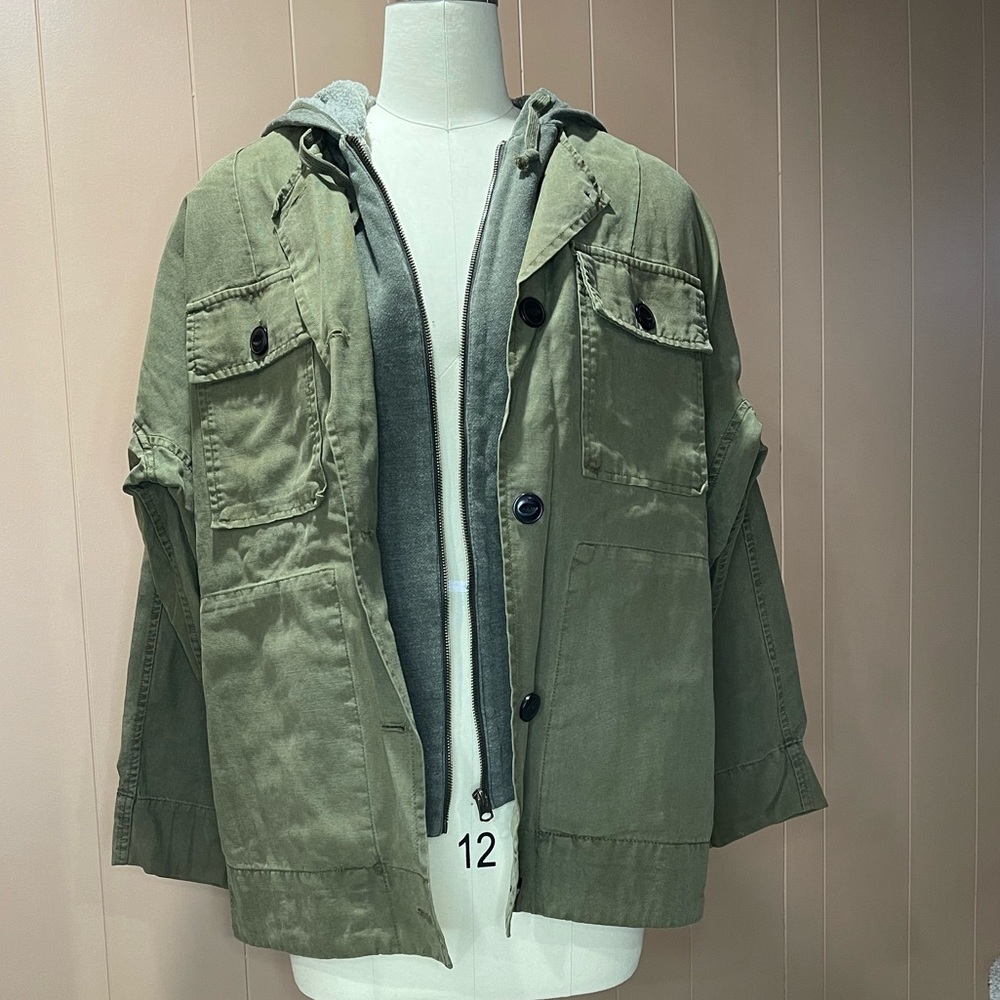 Lucky Brand Utility Jacket with Removable Sweatshirt